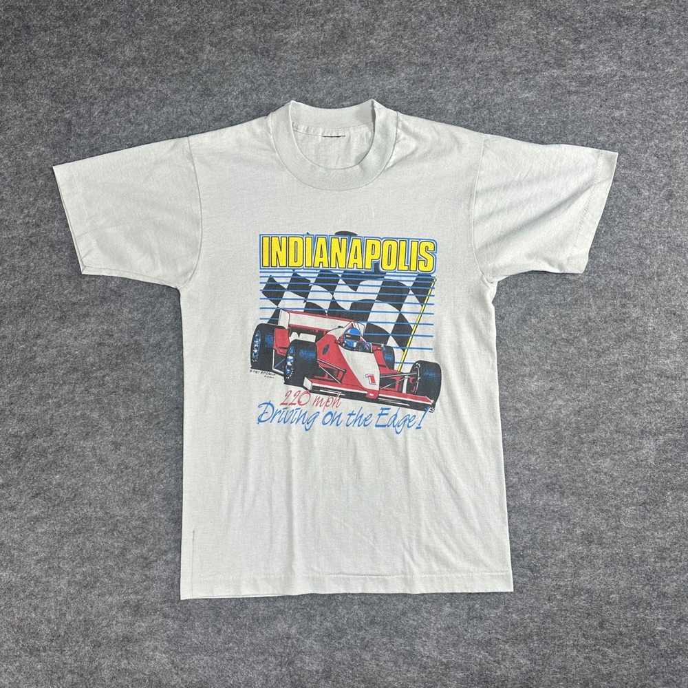 Vintage Single Stitch 1987 Indianapolis 500‎ Race Car T Shirt Men Size XS